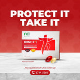 NCI Bone K+- Krill Oil (Omega-3), Vitamin D3 And K2 MK-7 bone supplement Singapore supports joint and bone health. Order via 6744 5566 now!
