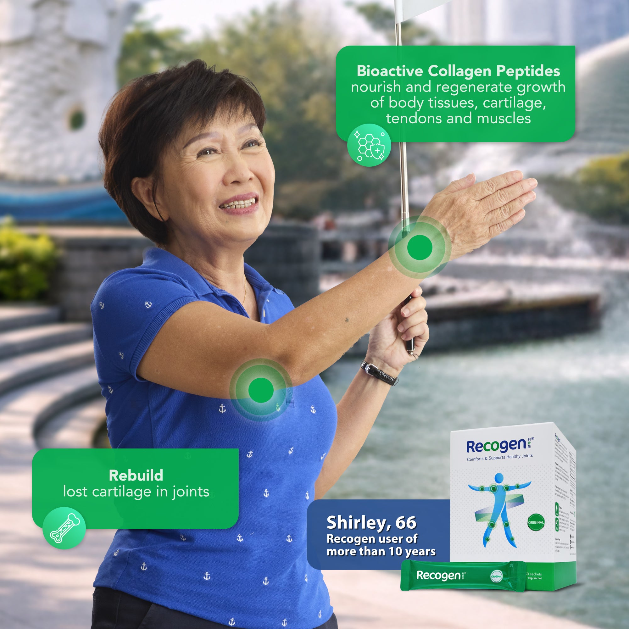 NCI Recogen Original joint supplement Singapore supports and maintain healthy joint functions. Order via 6744 5566 now!
