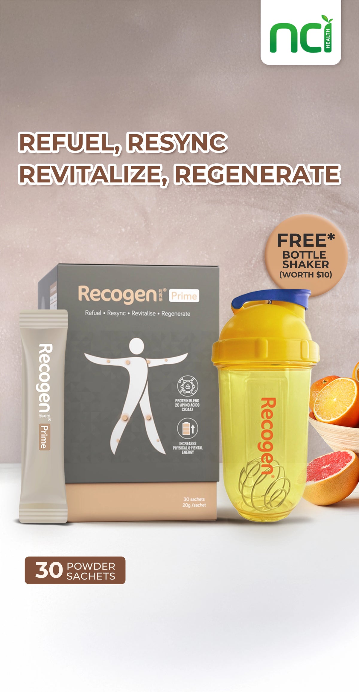 NCI Recogen Prime for energy, joints, muscles and bone health