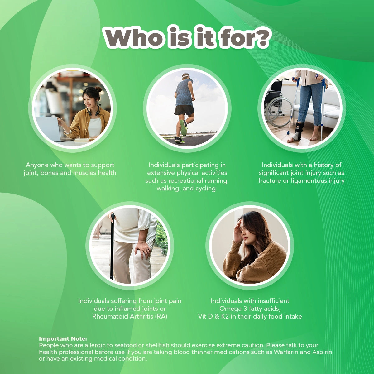 NCI Recogen helps with joint cartilage, while Bone K+® supports bone health. Order via 6744 5566 now!