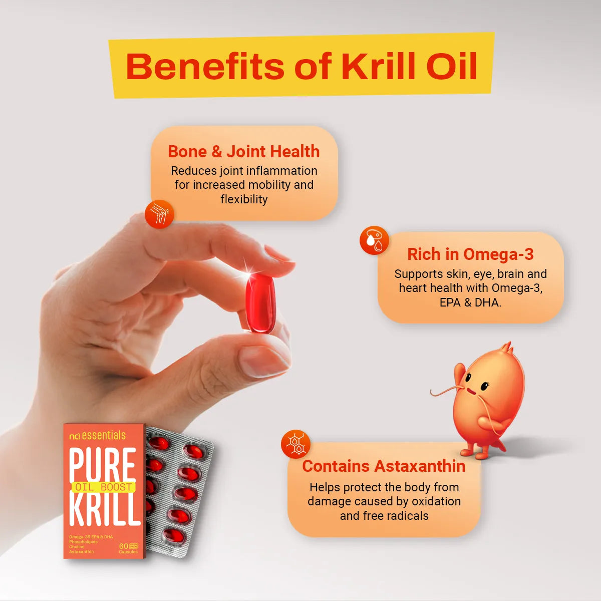 Add-on Special: Krill Oil 60s- For joints, skin, eyes, brain and heart