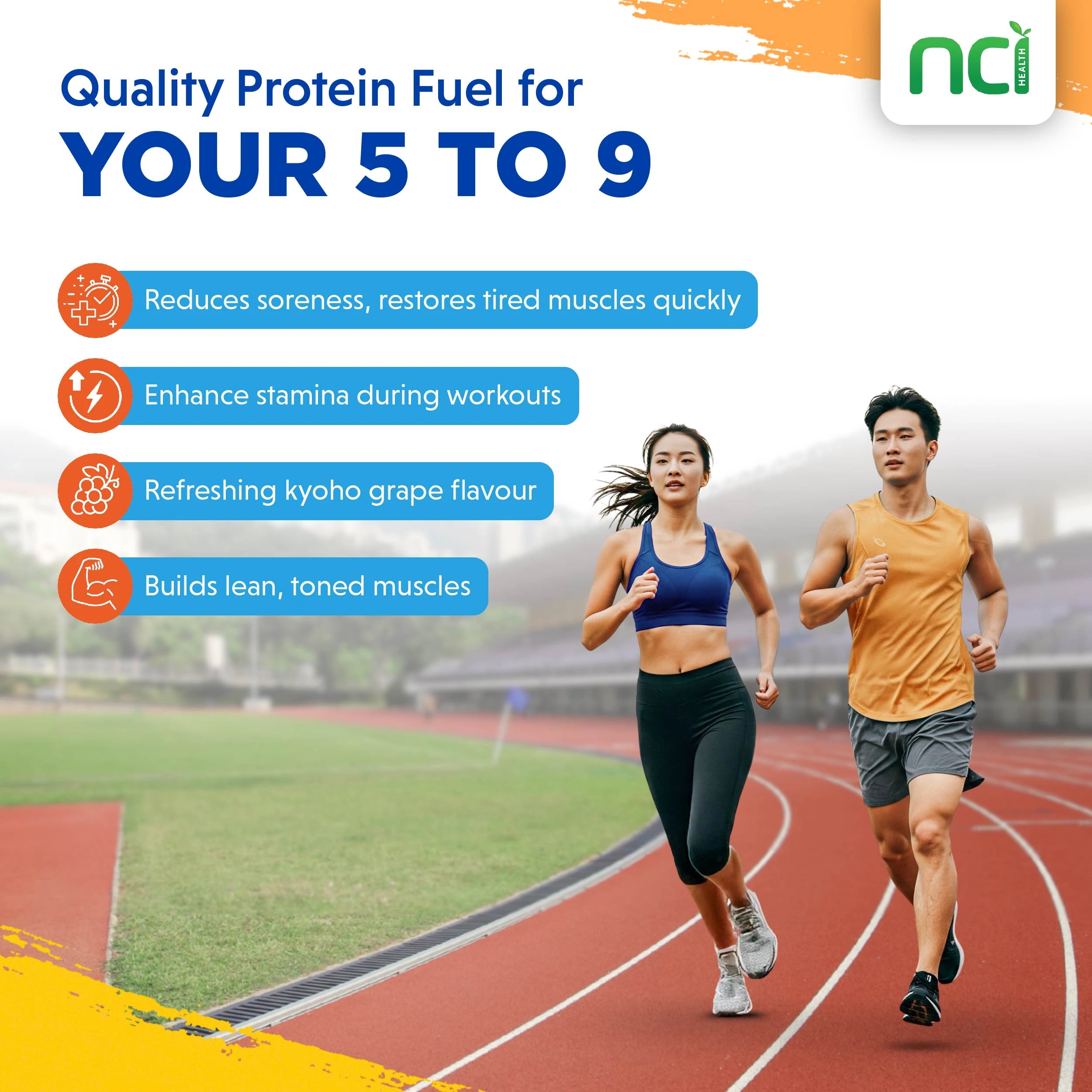 NCI Recogen Active energy supplement Singapore is formulated with whey protein isolate and collagen peptides to restore sore and tired muscles quickly and help build lean muscles. Order via 6744 5566 now!