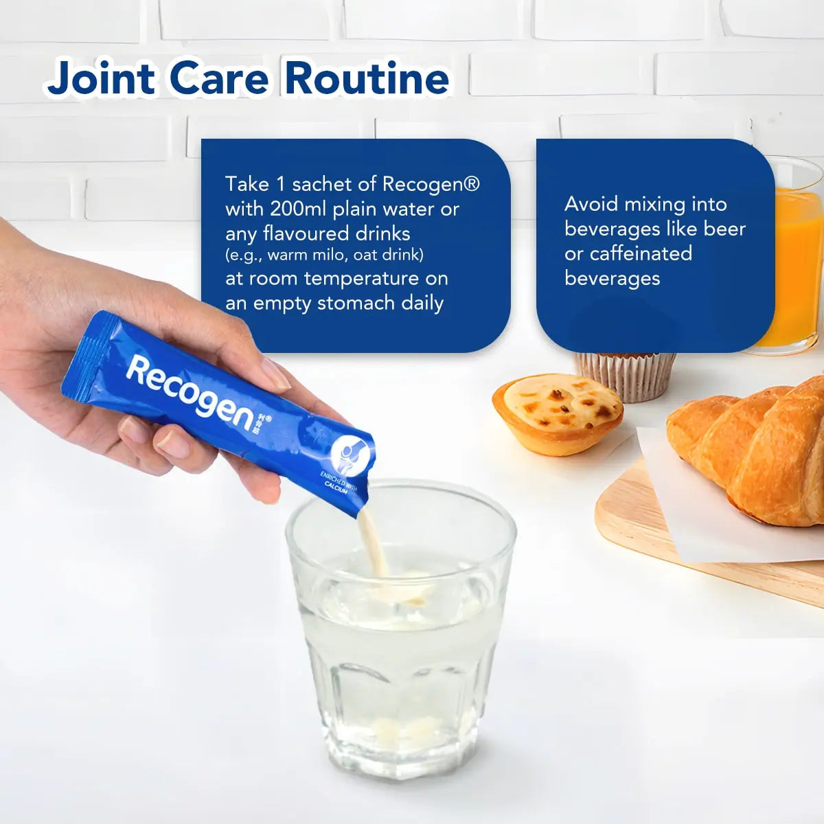 NCI Recogen Calcium joint supplement Singapore is enriched with calcium for strong joints and bones. Order via 6744 5566 now!