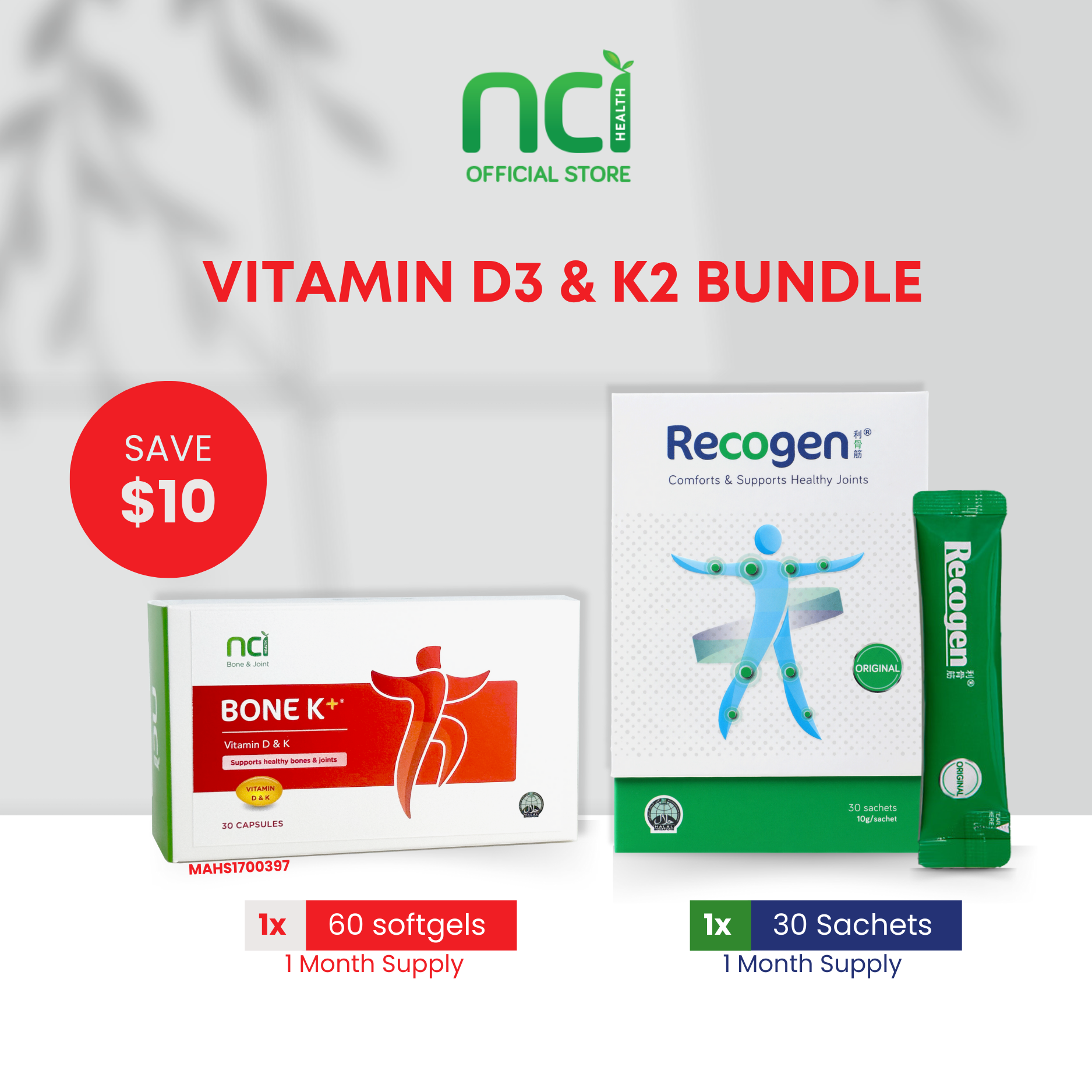 Recogen® Original and Vitamin D3 & K2