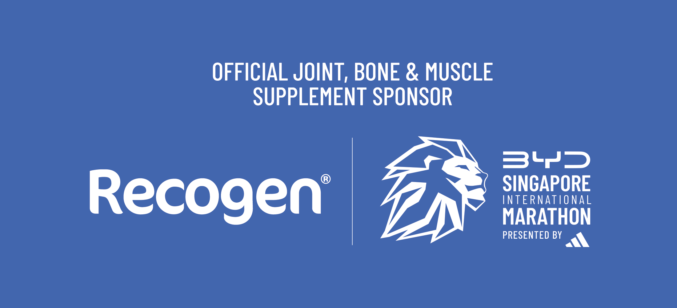 Recogen® is the Official Joint, Bone and Muscle Supplement of the Singapore International Marathon