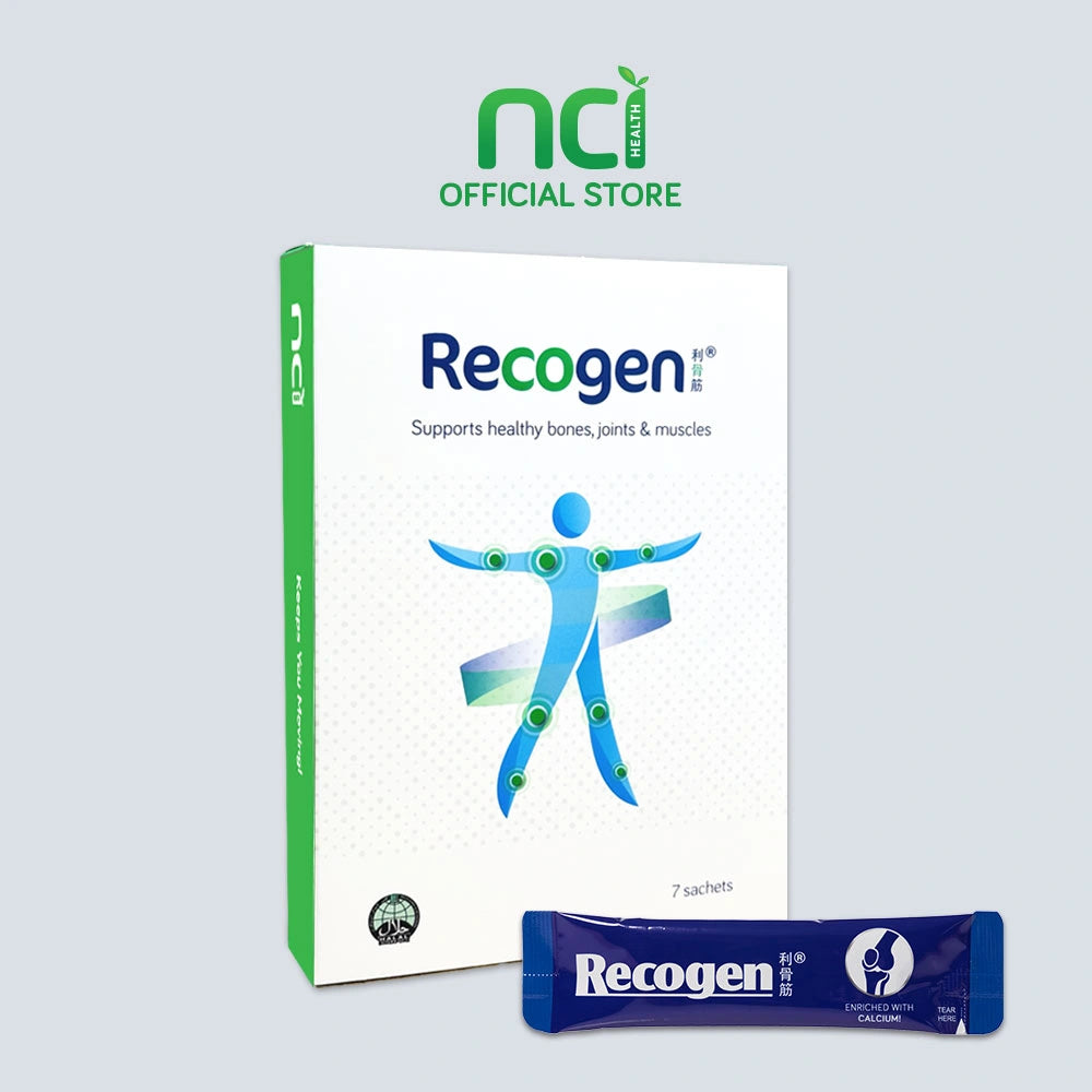 NCI Recogen Calcium joint supplement Singapore is enriched with calcium for strong joints and bones. Order via 6744 5566 now!