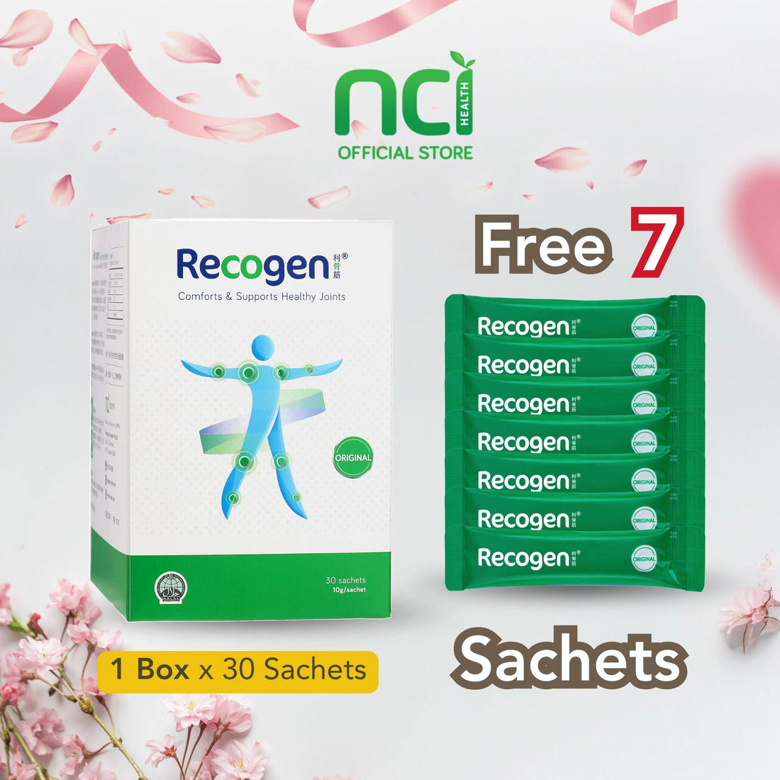 NCI Recogen Original joint supplement Singapore supports and maintain healthy joint functions. Order via 6744 5566 now!