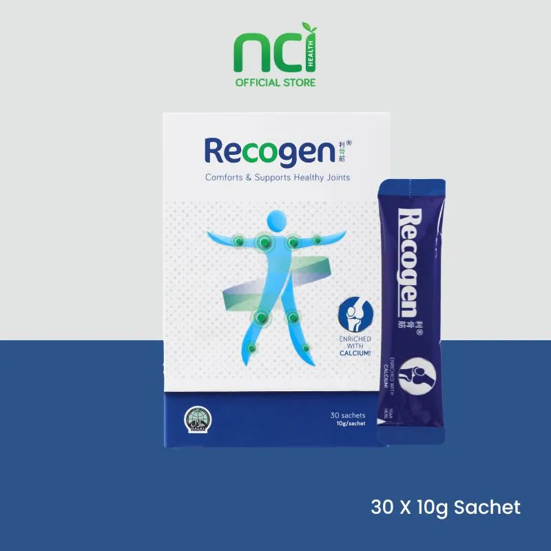 NCI Recogen Calcium joint supplement Singapore is enriched with calcium for strong joints and bones. Order via 6744 5566 now!