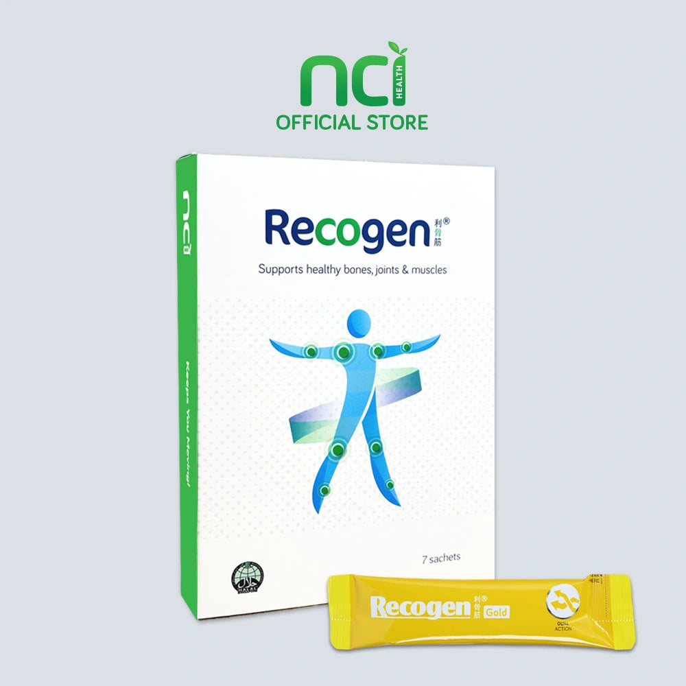 NCI Recogen Gold joint supplement Singapore reduces joint discomfort while enhancing mobility. Order via 6744 5566 now!