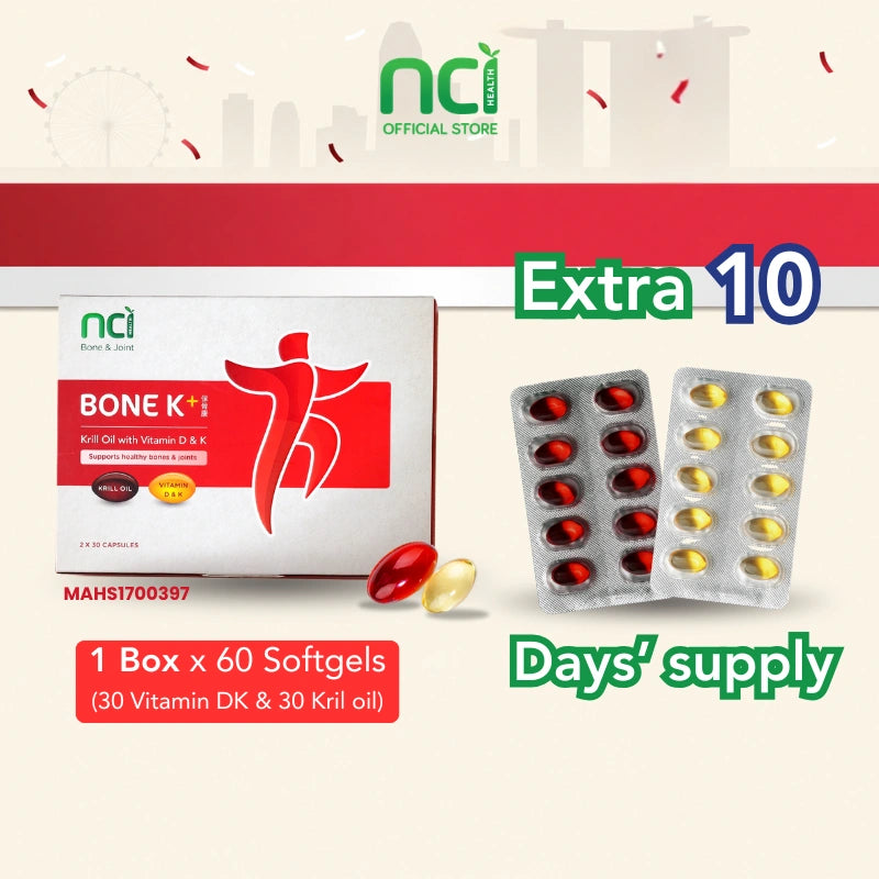 Bone K+ - Vitamin D3 &amp; K2 MK-7 and Krill Oil