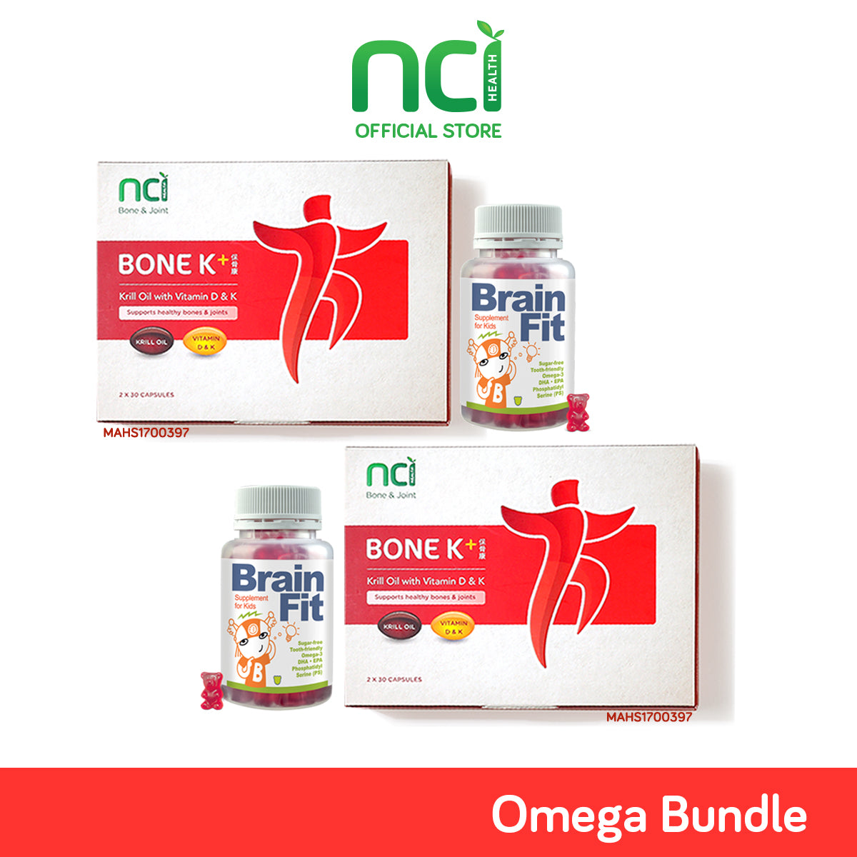 krill oil, Vitamin D &amp; K Supplement and Brainfit with Phosphatidylserine to increase memory by NCI Health Singapore