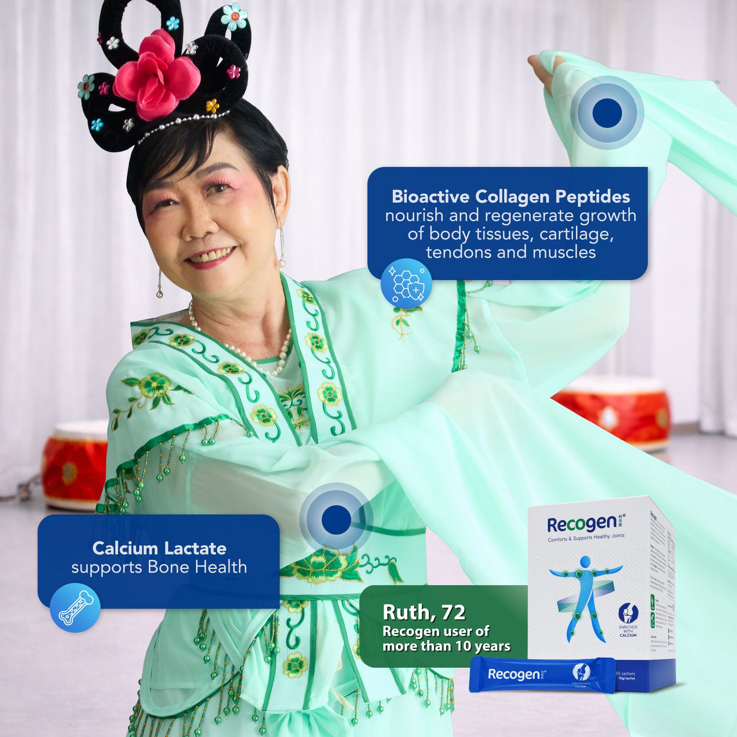 NCI Recogen Calcium joint supplement Singapore is enriched with calcium for strong joints and bones. Order via 6744 5566 now!