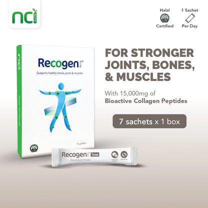 NCI Recogen Total Lemon Tea joint supplement Singapore supports joint, bone and muscle growth. Order via 6744 5566 now!