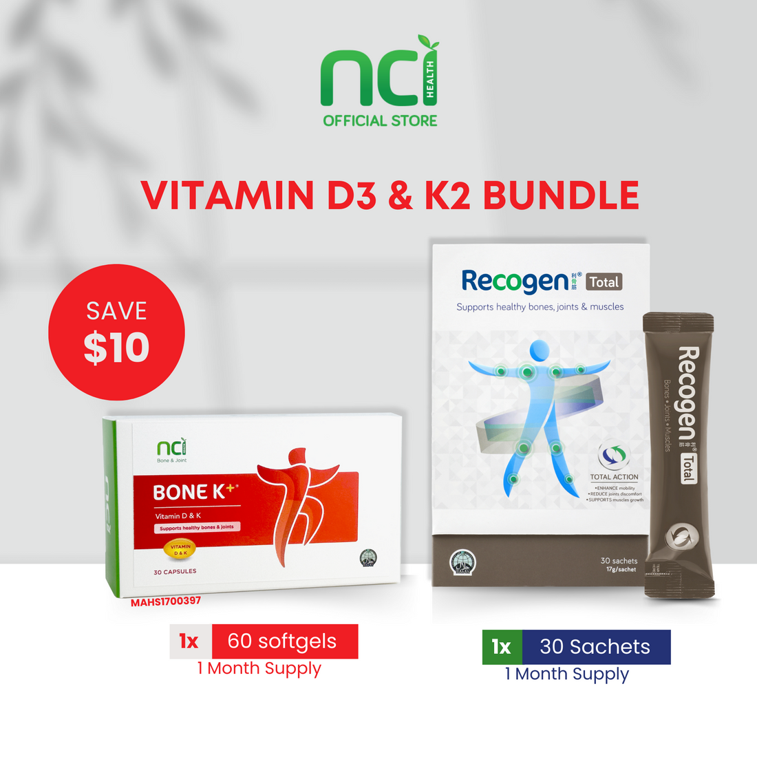 Recogen® Total and Vitamin D3 &amp; K2