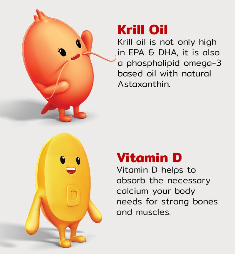 krill oil, Vitamin D &amp; K Supplement and Recogen Gold Singapore