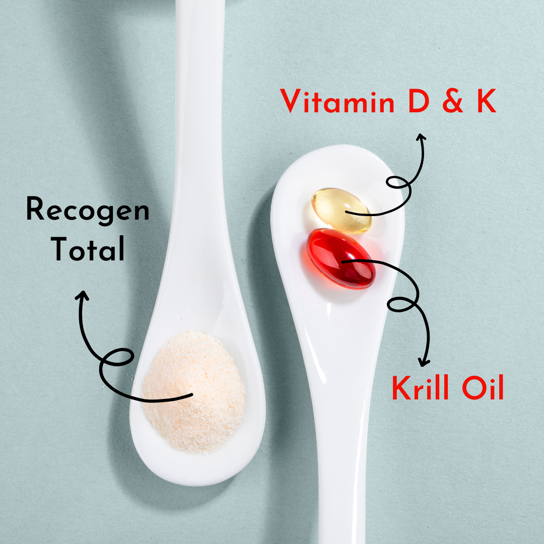 Recogen® Total [Lemon Tea Flavour] &amp; Bone K+® &amp; BrainFit Sugar-free Gummies